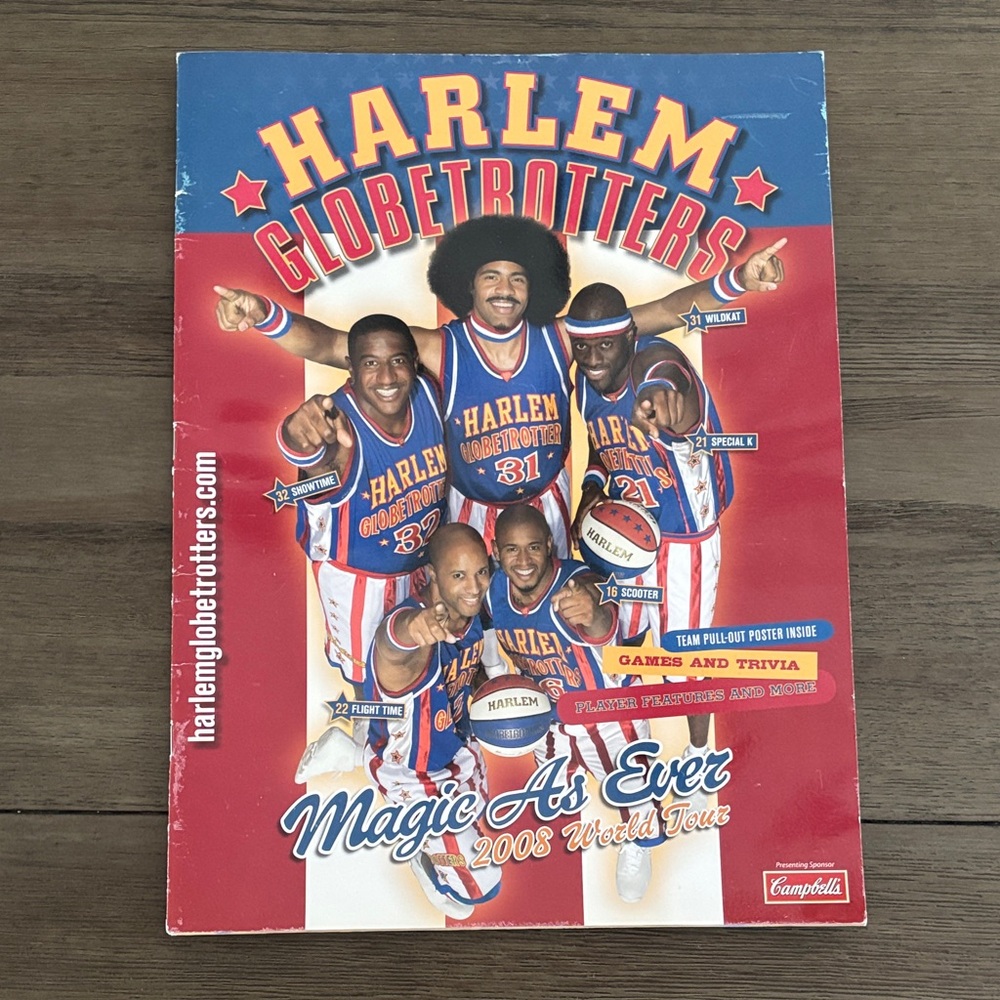 Harlem Globetrotters 2008 World Tour autographed Program
